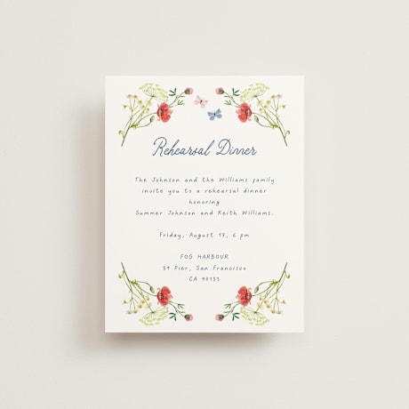 Rehearsal Dinner Cards