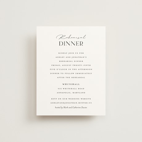 Rehearsal Dinner Cards