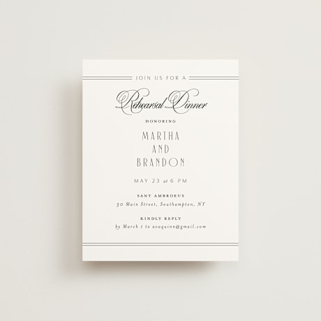 Rehearsal Dinner Cards