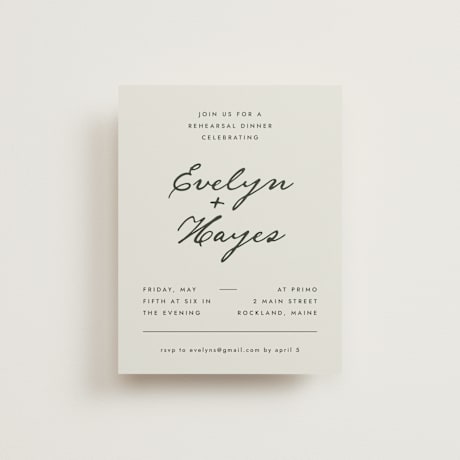 Rehearsal Dinner Cards