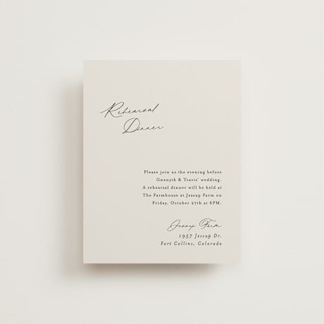 Rehearsal Dinner Cards