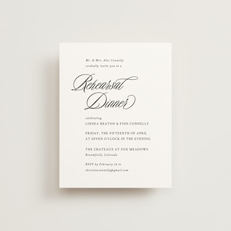 Rehearsal Dinner Cards