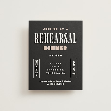 Rehearsal Dinner Cards