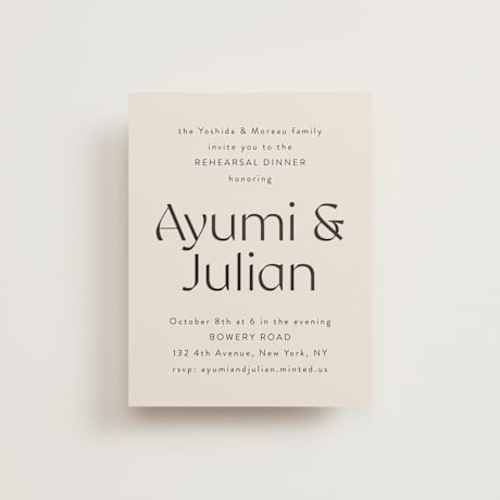 Rehearsal Dinner Cards