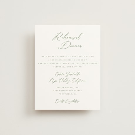Rehearsal Dinner Cards