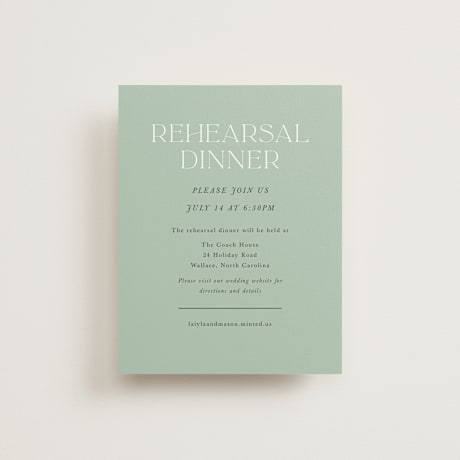 Rehearsal Dinner Cards