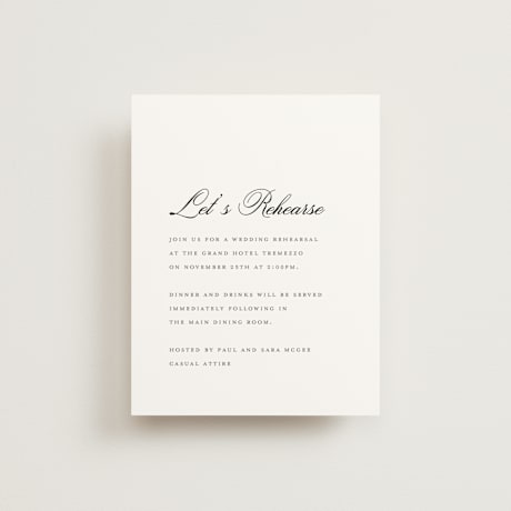 Rehearsal Dinner Cards