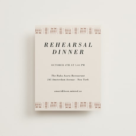 Rehearsal Dinner Cards