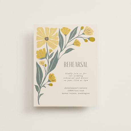 Foil-Pressed Rehearsal Dinner Cards