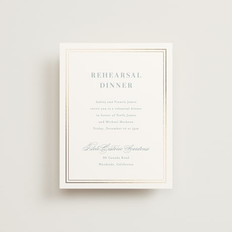 Foil-Pressed Rehearsal Dinner Cards