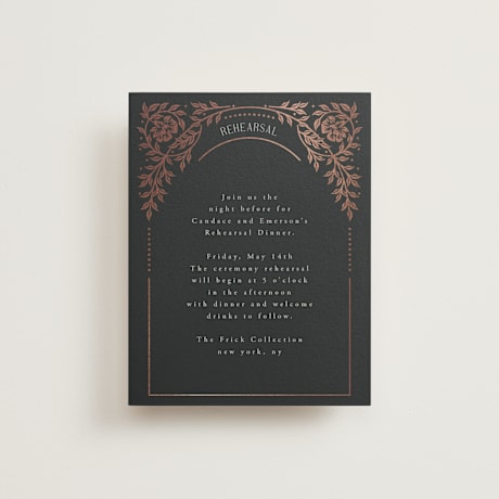 Foil-Pressed Rehearsal Dinner Cards