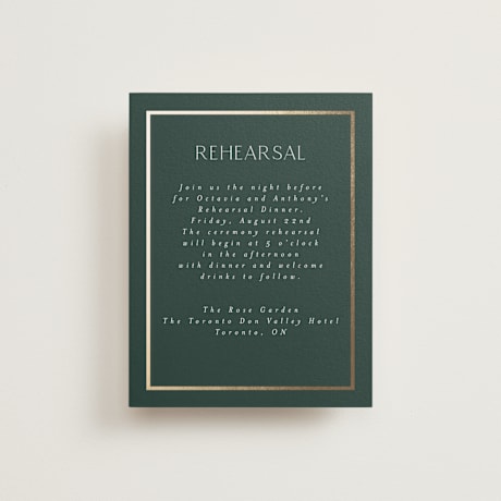 Foil-Pressed Rehearsal Dinner Cards