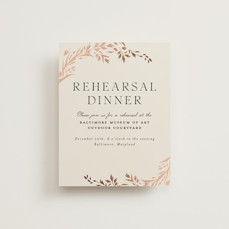 Foil-Pressed Rehearsal Dinner Cards