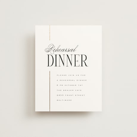 Foil-Pressed Rehearsal Dinner Cards