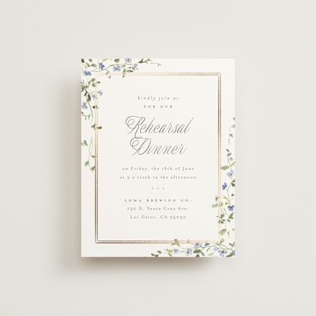 Foil-Pressed Rehearsal Dinner Cards