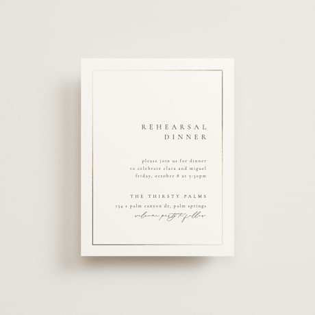 Foil-Pressed Rehearsal Dinner Cards