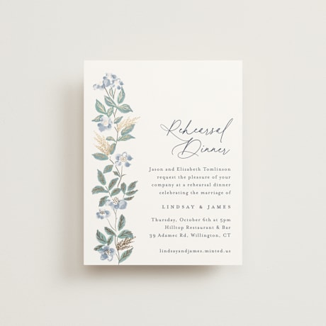 Foil-Pressed Rehearsal Dinner Cards