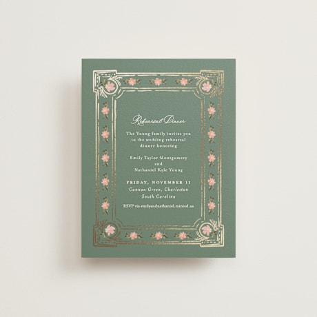Foil-Pressed Rehearsal Dinner Cards