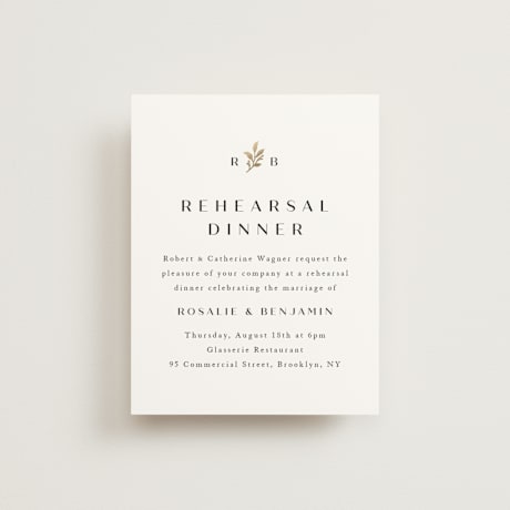 Foil-Pressed Rehearsal Dinner Cards