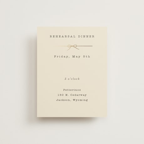Foil-Pressed Rehearsal Dinner Cards
