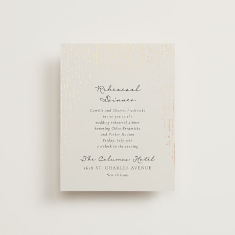 Foil-Pressed Rehearsal Dinner Cards