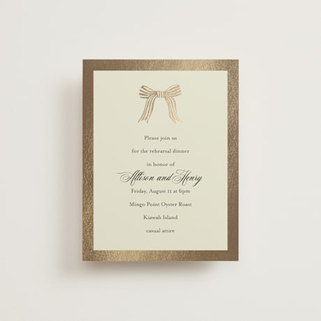 Foil-Pressed Rehearsal Dinner Cards