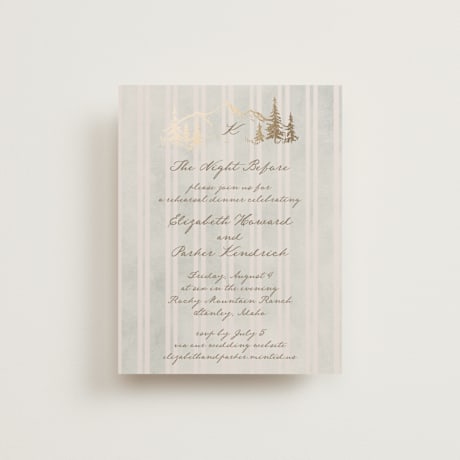 Foil-Pressed Rehearsal Dinner Cards