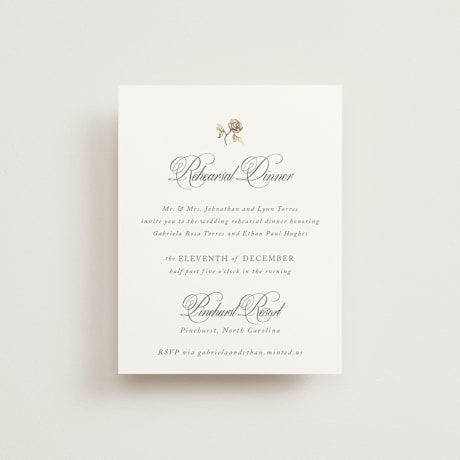 Foil-Pressed Rehearsal Dinner Cards