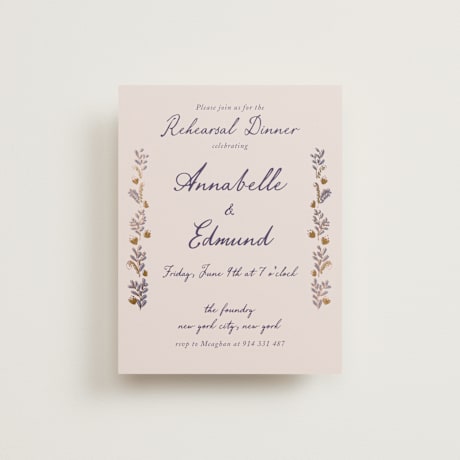 Foil-Pressed Rehearsal Dinner Cards