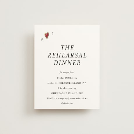 Foil-Pressed Rehearsal Dinner Cards