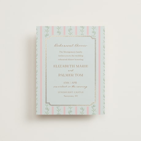 Foil-Pressed Rehearsal Dinner Cards