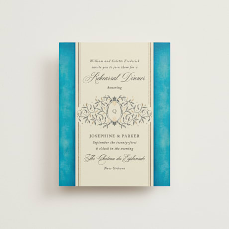 Foil-Pressed Rehearsal Dinner Cards