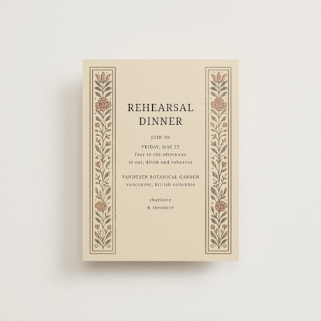 Foil-Pressed Rehearsal Dinner Cards