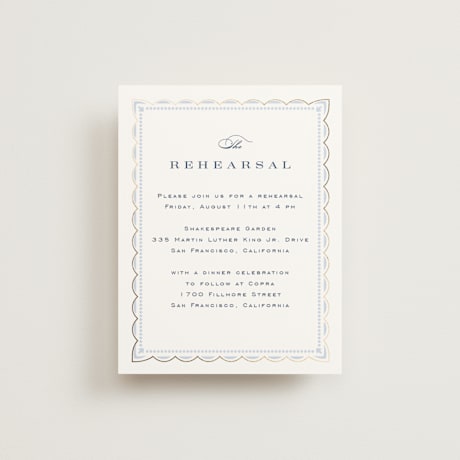 Foil-Pressed Rehearsal Dinner Cards