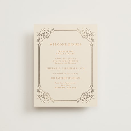 Foil-Pressed Rehearsal Dinner Cards