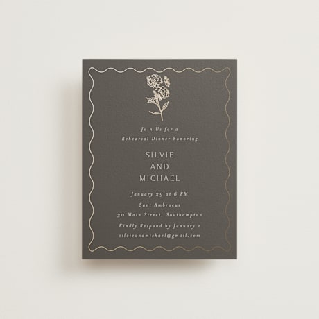 Foil-Pressed Rehearsal Dinner Cards