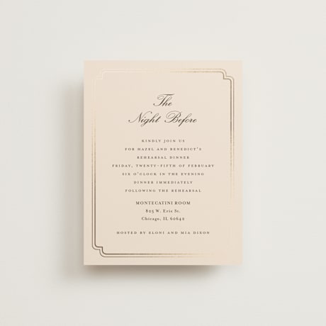 Foil-Pressed Rehearsal Dinner Cards