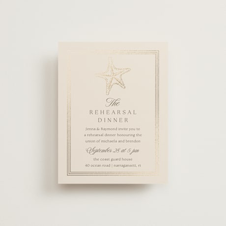 Foil-Pressed Rehearsal Dinner Cards