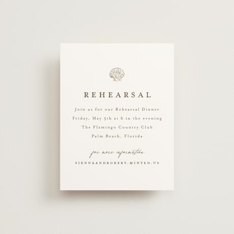 Foil-Pressed Rehearsal Dinner Cards
