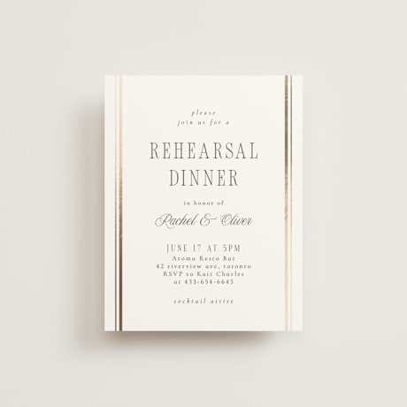 Foil-Pressed Rehearsal Dinner Cards