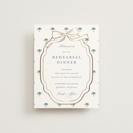 Foil-Pressed Rehearsal Dinner Cards