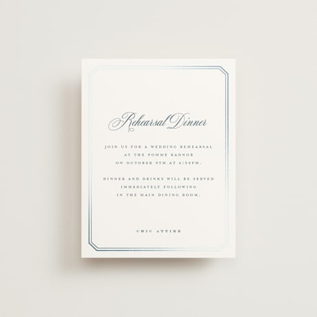 Foil-Pressed Rehearsal Dinner Cards