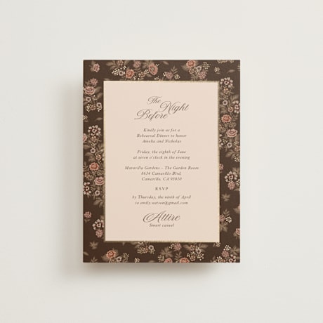 Foil-Pressed Rehearsal Dinner Cards