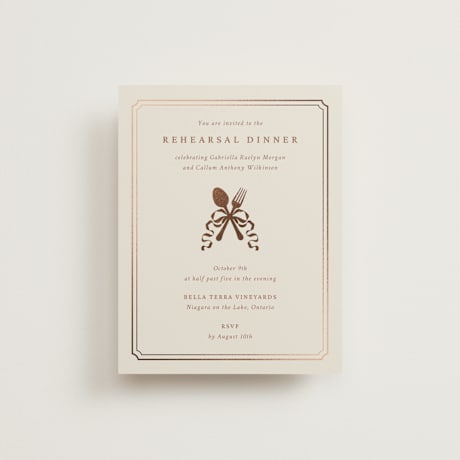 Foil-Pressed Rehearsal Dinner Cards