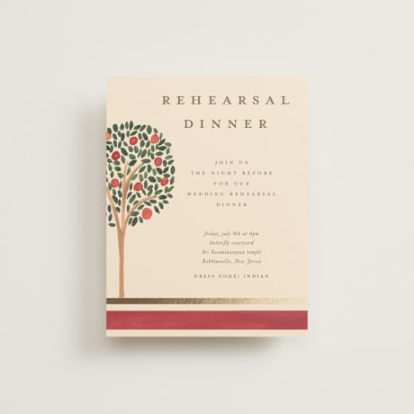Foil-Pressed Rehearsal Dinner Cards