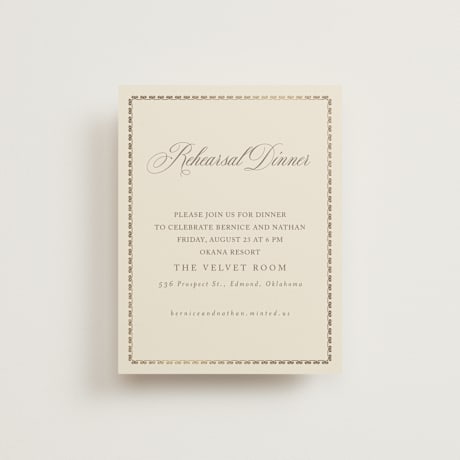 Foil-Pressed Rehearsal Dinner Cards