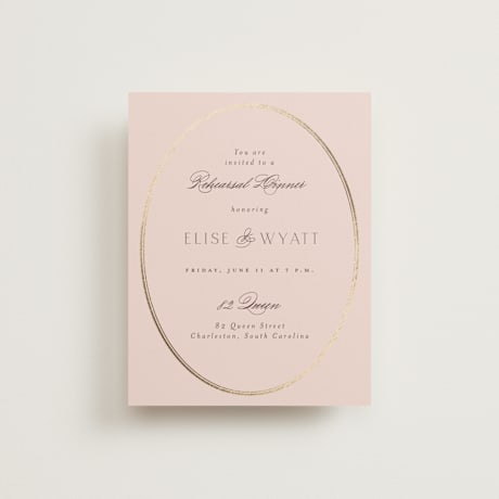 Foil-Pressed Rehearsal Dinner Cards