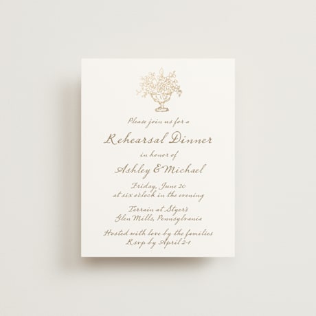 Foil-Pressed Rehearsal Dinner Cards