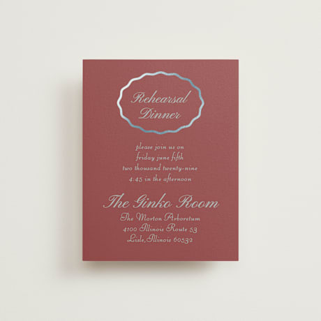 Foil-Pressed Rehearsal Dinner Cards