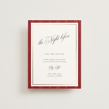Foil-Pressed Rehearsal Dinner Cards